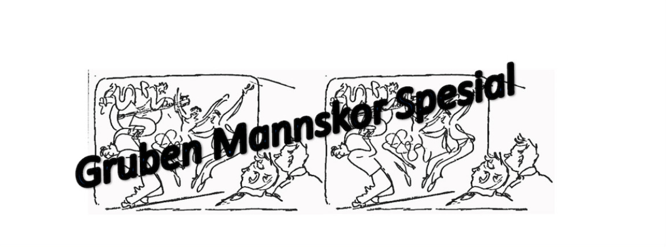 Plakat for kommende konsert av gruben mannskor